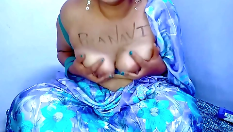 Solo girl with hot titties is getting filmed on camera