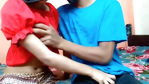 Hand job for a hot sex between husband and wife in webcams