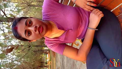 Indian brunette fucks her boyfriend in the bedroom