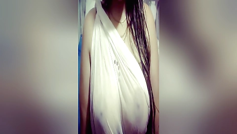 Indian amateur solo beauty shows off her natural boobs