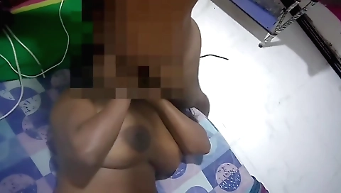 Indian busty woman with big tits shows off on web cam