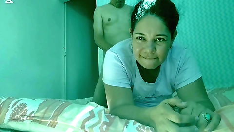 Indian brunette fucked in her hole and gets her pussy fucked