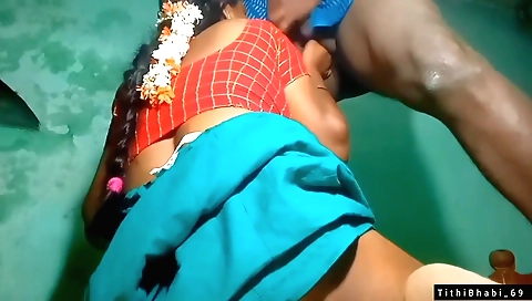 Brunette 18+ takes her neighbor to the bed and fingering her clit