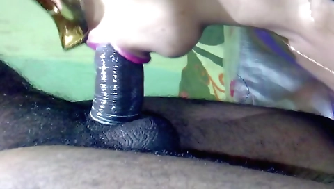 Indian brunette is taking a facial while she is fucked