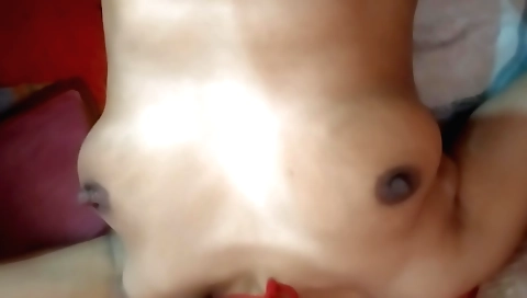 Indian amateur with nice tits getting fucked in a bedroom