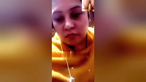 Busty brunette woman with large boobs in sexy stockings