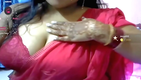 Indian beauty in bikini and stockings shows her tight body