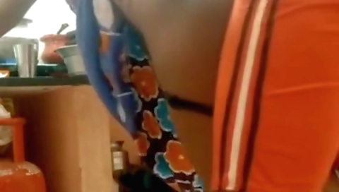 Indian brunette with big tits has a fantastic sex on the kitchen table