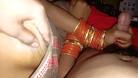 Indian girl riding her boyfriend's cock in a hot way