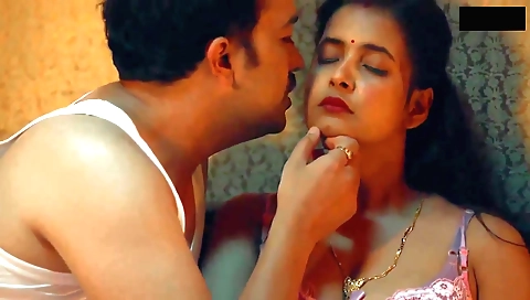 Indian teen in lingerie trying to watch a new movie