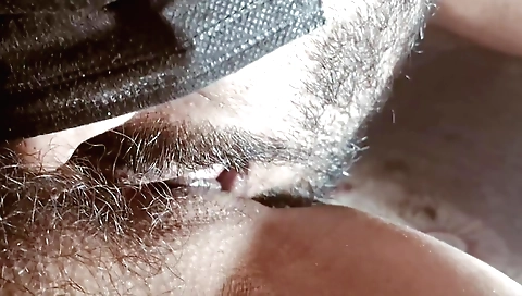 Indian hairy babe with big fat hairy bush gets her pussy fucked