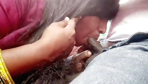 Indian girl with huge tits shows her hands on big dick