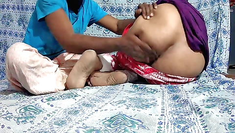 Big black ass girl is nailed on the bed by a big black dude