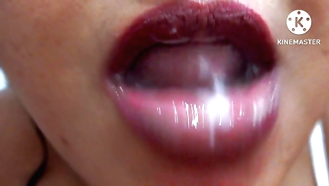 Cute brunette gets fucked and received facial from her friend