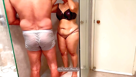 Indian amateur girl in stepdaughter-in-law Naughty shower