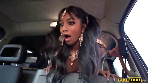 Indian girl poses on bed while getting nailed in a hot pose