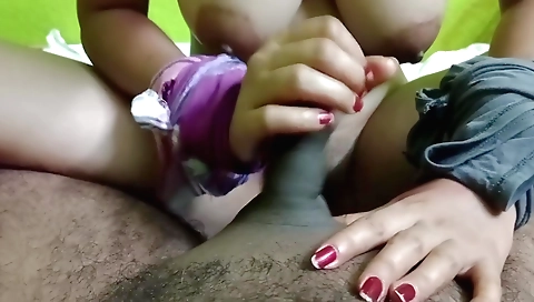 Indian wife fucked with her husband with her huge dick