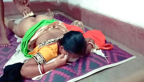 Busty Indian woman is getting rammed in the 69 position