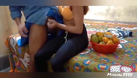 Indian amateur brunette girl is getting fucked by a guy