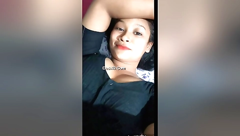 Hot brunette amateur video with her big tits and pussy