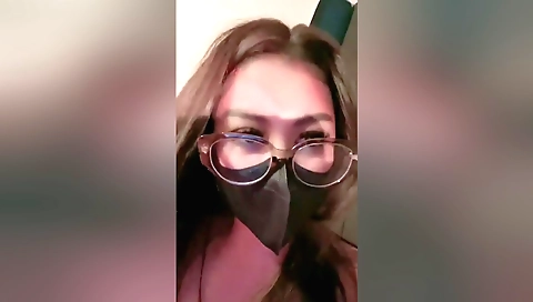 Brunette is using a dildo in my homemade solo video