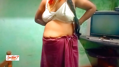 Indian teacher is showing her sexy breasts in the camera room