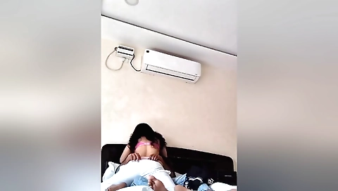 Amateur brunette with a nice ass leaves her wife home