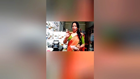 Indian slut in a tight leather skirt fucked by her stepbro