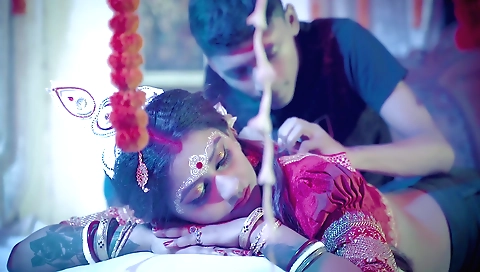 Brunette is wearing a sexy bikini under long pantyhose