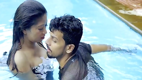 Big ass brunette is in her room and outside with her husband