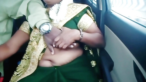 Indian big titted woman is going to play with her husband's dick