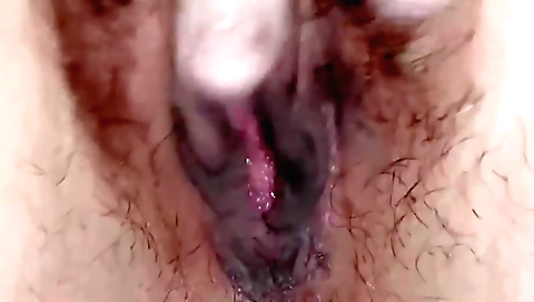 Busty indian girl shows her hairy pussy and her long hair