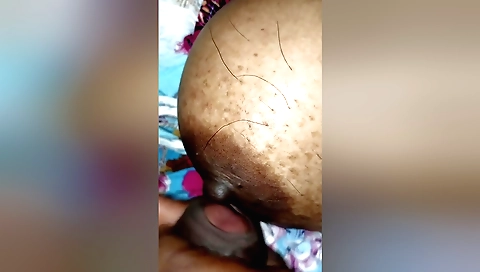 Amature sex video with a busty girl sucking and fucking