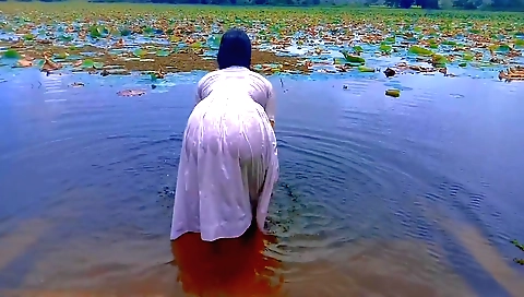 Naked brunette outdoor solo video and wet pussy riding