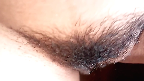 Indian woman plays with her hairy body in solo video