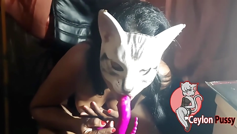 Beautiful brunette amateur porn film showing toy use 004