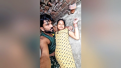 Indian brunette in a dress and stockings getting fucked