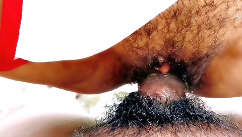 Indian girl fucks her boyfriend in her jungle house