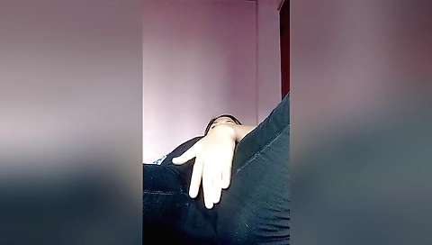 Sexy brunette shows off her tits and ass in webcam video