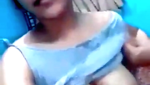 Horny Girl Fingering Pussy Displaying Her Sexy Boobs