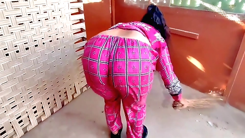 Indian amateur brunette with big natural ass fucked
