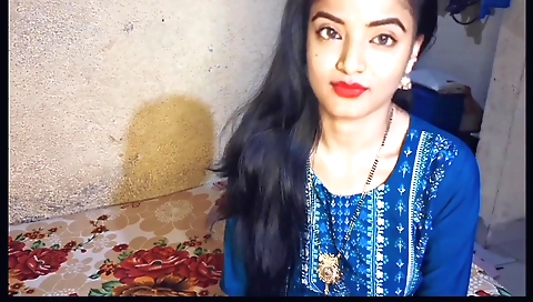 Indian brunette girl is giving a nice handjob to lover