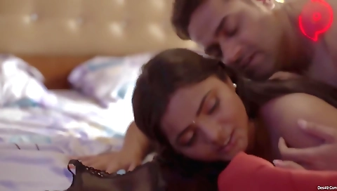 Brunette stepdaughter is ready to have a great day with you