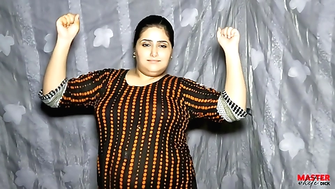 amateur brunette milf dances in her own naked dress