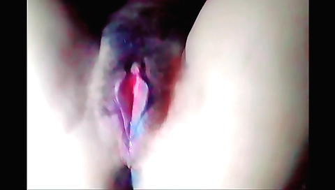 Busty little bitch sucking vibrator and doing a blowjob