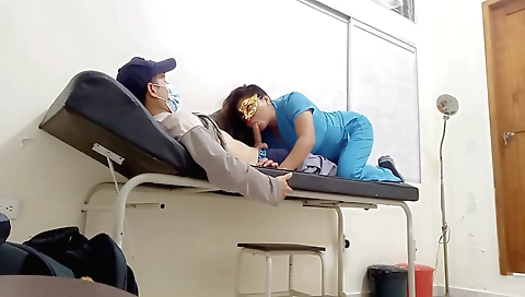 Horny brunette amateur girl is making a sex video with a man