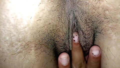 Busty indian girl gets her hairy pussy naked and shaved