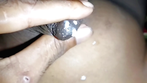 Licking and rubbing the tight hole on homemade sex video