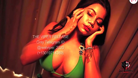 Horny brunette in her sexy bedroom naked and shaved