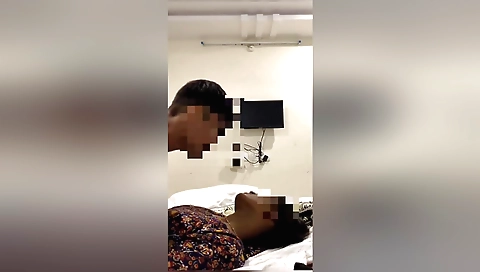 Indian girl in black dress and blouse fucked in her anal